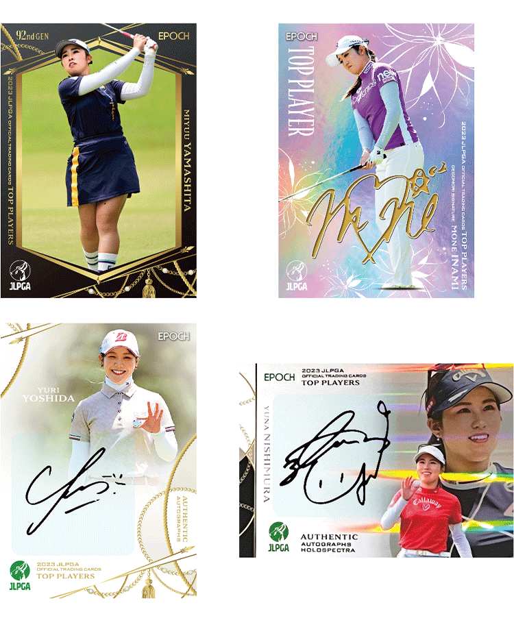 ＜石井理緒＞エポック社女子ゴルフ JLPGA2023 TOP PLAYERS オーセンティックオートグラフ（直筆サイン）AG-79　76/91