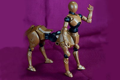 馬は付属のジョイントパーツを使用して、素ボディの上半身と組み合わせればケンタウロスのように連結できます！！