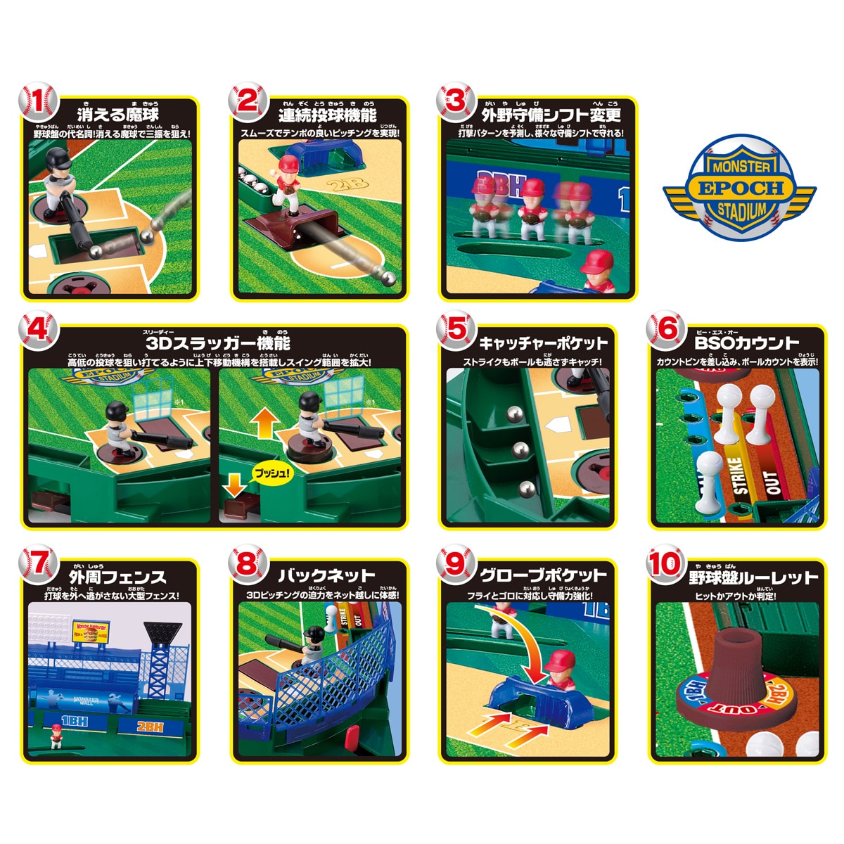 野球盤3Dエース モンスターコントロール｜商品カタログ｜エポック社の野球盤 ｜エポック社公式サイト